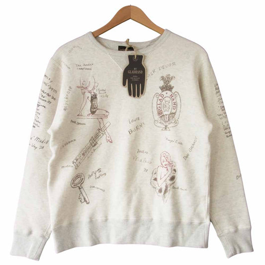 BY GLADHAND バイグラッドハンド BYGH-13-AW-31 GLADDEN SWEAT グラッデン スウェット グレー系 M【新古品】【未使用】【中古】