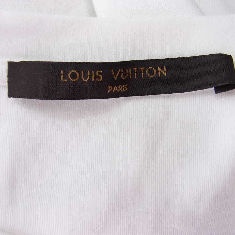 LOUIS VUITTON ルイ・ヴィトン 国内正規 VOLEZ VOGUEZ VOYAGEZ コットン 長袖 Tシャツ ホワイト系 L【中古】