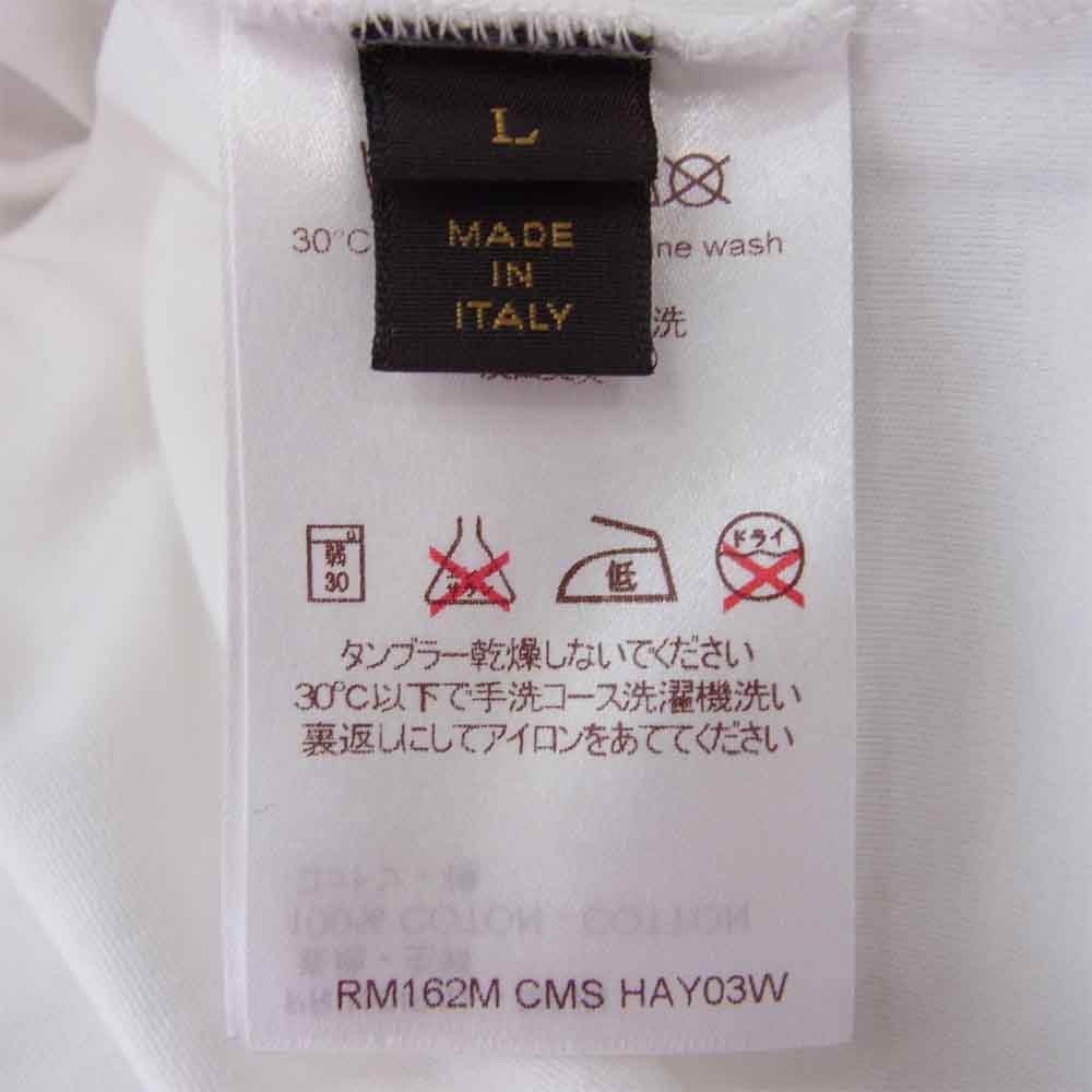 LOUIS VUITTON ルイ・ヴィトン 国内正規 VOLEZ VOGUEZ VOYAGEZ コットン 長袖 Tシャツ ホワイト系 L【中古】