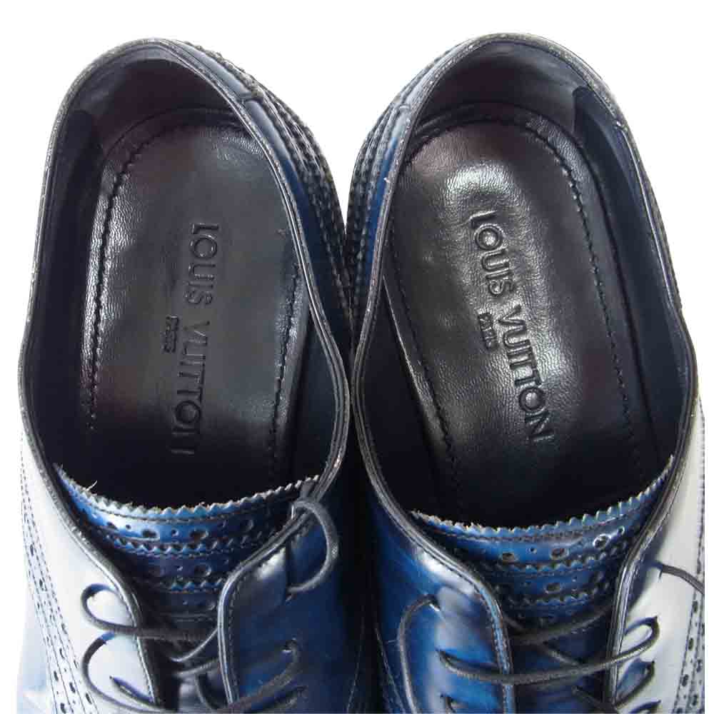 LOUIS VUITTON ルイ・ヴィトン ストレートチップ レザー ドレスシューズ ブルー系 11【中古】