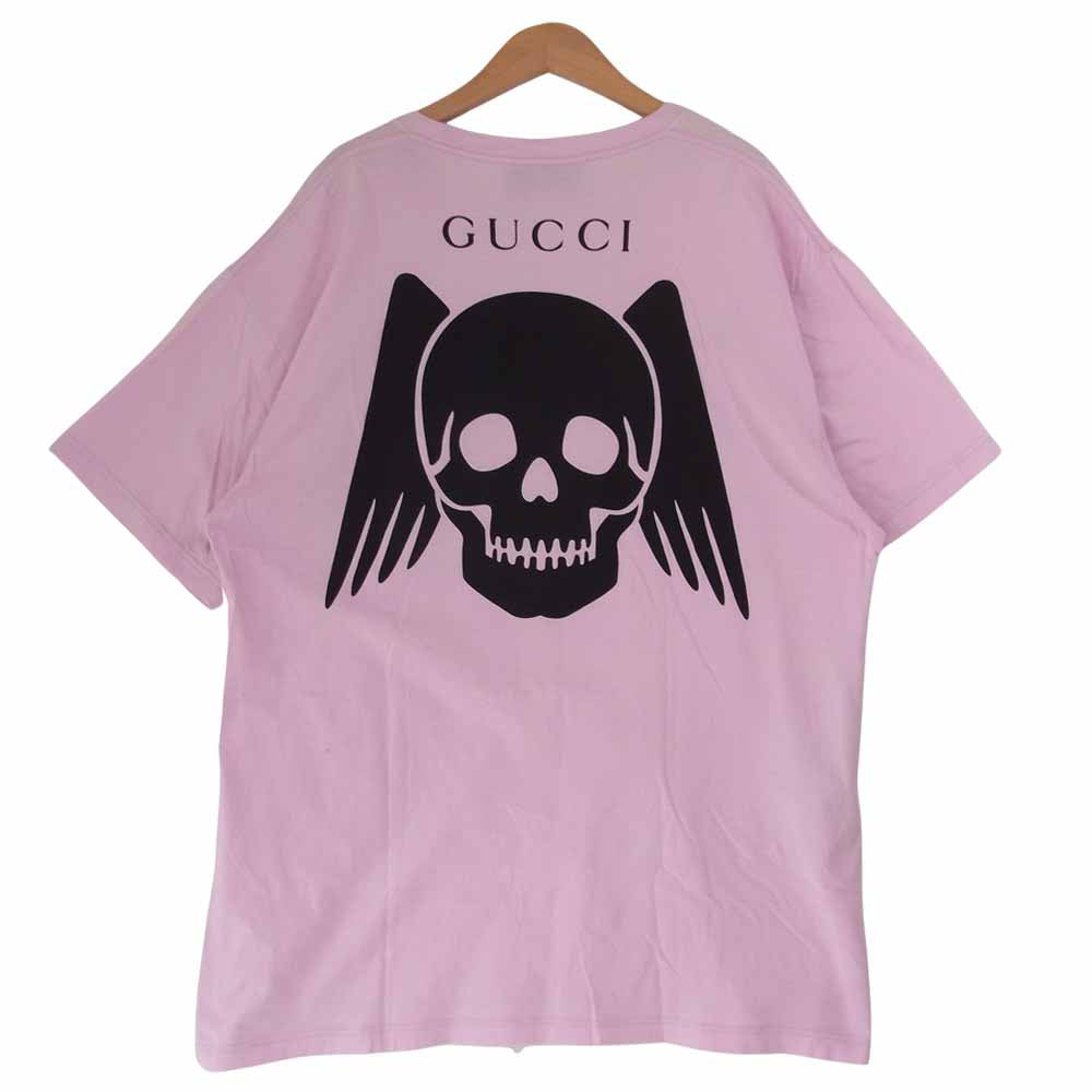 GUCCI グッチ 国内正規 539081 バックスカルプリント 半袖 Tシャツ ピンク系 M【中古】