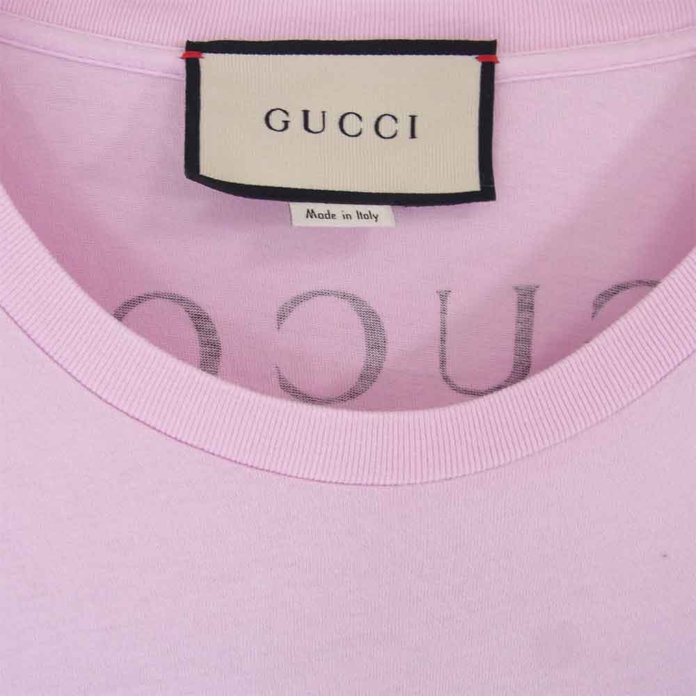 GUCCI グッチ 国内正規 539081 バックスカルプリント 半袖 Tシャツ ピンク系 M【中古】