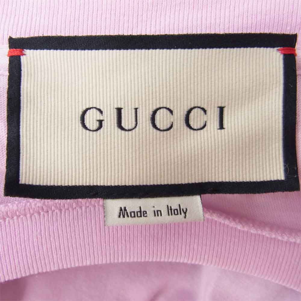 GUCCI グッチ 国内正規 539081 バックスカルプリント 半袖 Tシャツ ピンク系 M【中古】
