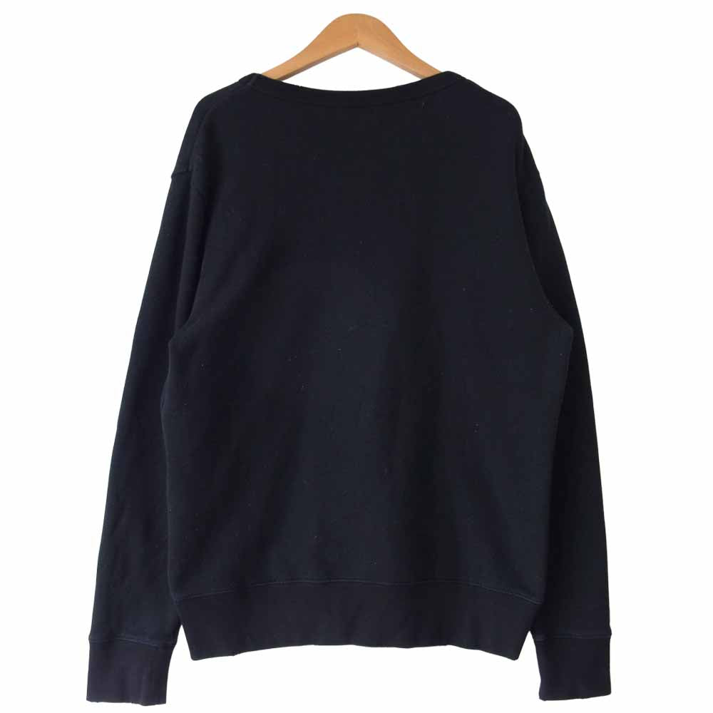 GUCCI グッチ 国内正規 ヴィンテージ加工 ロゴプリント クルーネック スウェット ブラック系 S【中古】