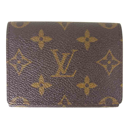 LOUIS VUITTON ルイ・ヴィトン M62920 モノグラム アンヴェロップ カルトドゥヴィジット 名刺入れ カードケース ブラウン系【中古】