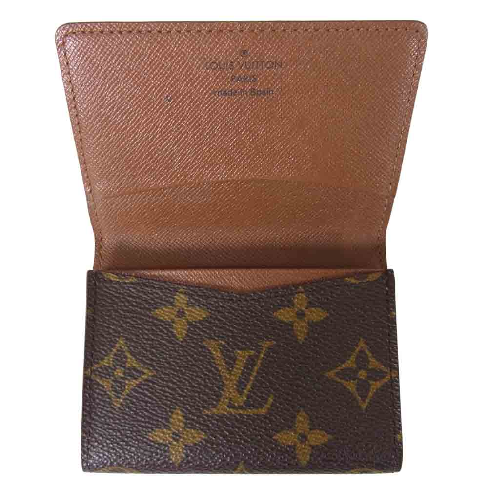 LOUIS VUITTON ルイ・ヴィトン M62920 モノグラム アンヴェロップ カルトドゥヴィジット 名刺入れ カードケース ブラウン系【中古】
