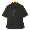 イサムカタヤマ バックラッシュ 1388-03 WRINKLE コットン ポリエステル シープレザー ストレッチ シワ加工 半袖 シャツ ブラック系 L【新古品】【未使用】【中古】