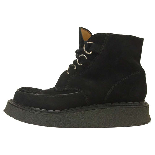 GEORGE COX ジョージコックス 13327 Chukka チャッカ ブラックスウェード ブラックインターレース クリーパー ハイカット ラバーソール ブラック系 8【中古】