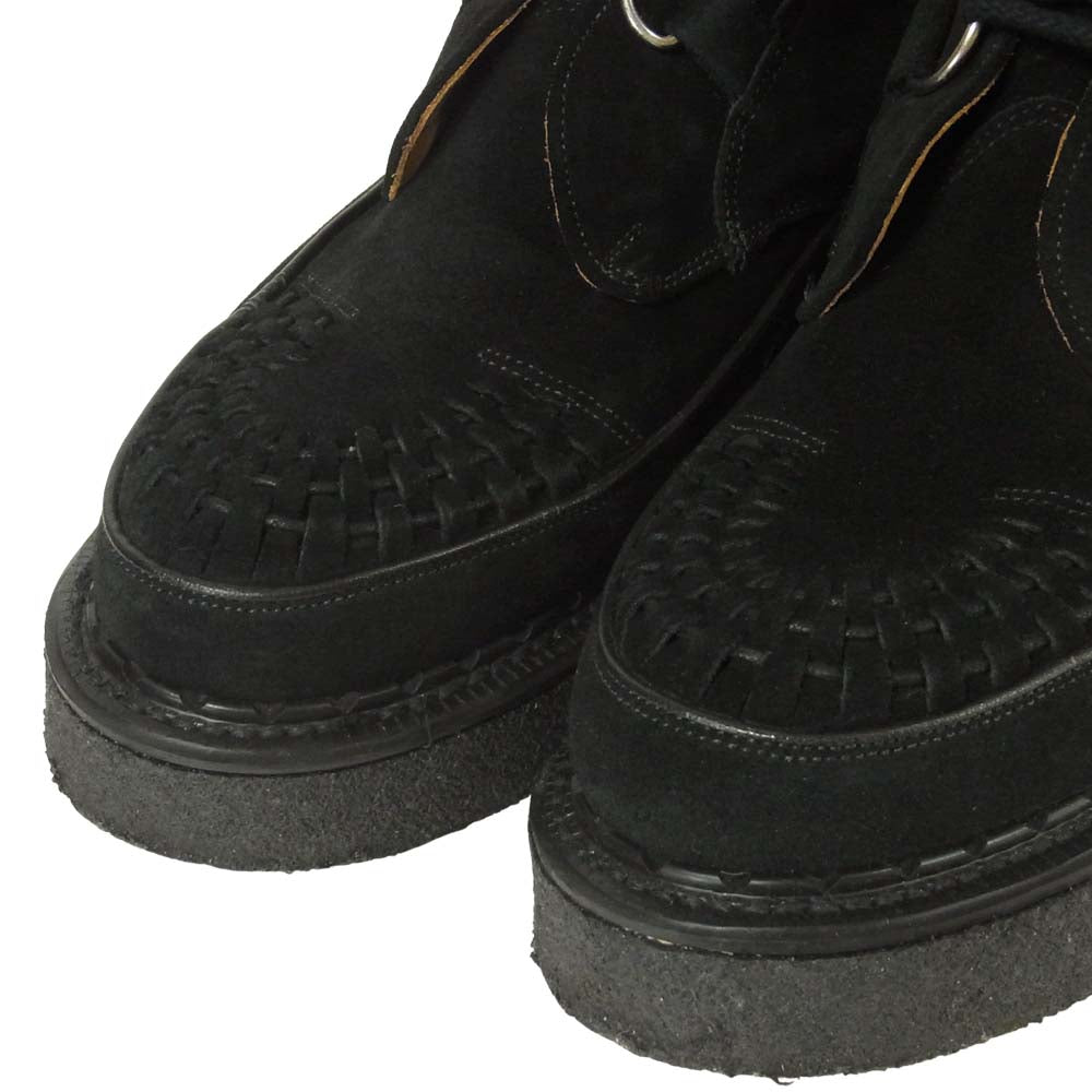 GEORGE COX ジョージコックス 13327 Chukka チャッカ ブラックスウェード ブラックインターレース クリーパー ハイカット ラバーソール ブラック系 8【中古】