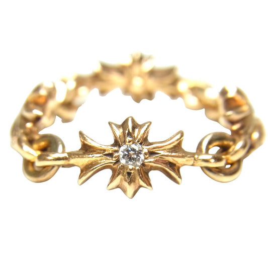 CHROME HEARTS クロムハーツ（原本無） 22K RING TNY E CH PLS タイニーE CHプラス リング ゴールド系 11号程度【中古】
