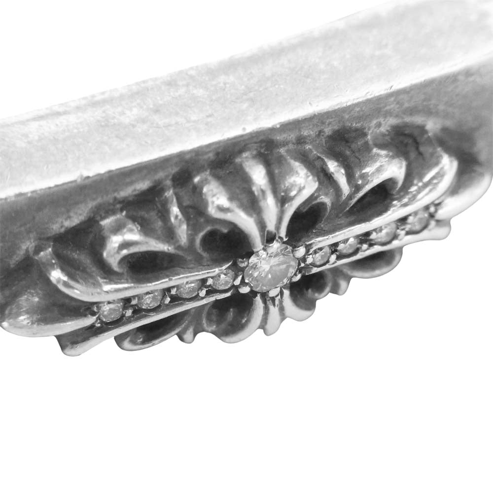 CHROME HEARTS クロムハーツ（原本無） ベイビー ID フローラルクロス ブレス ダイヤ シルバー系【中古】