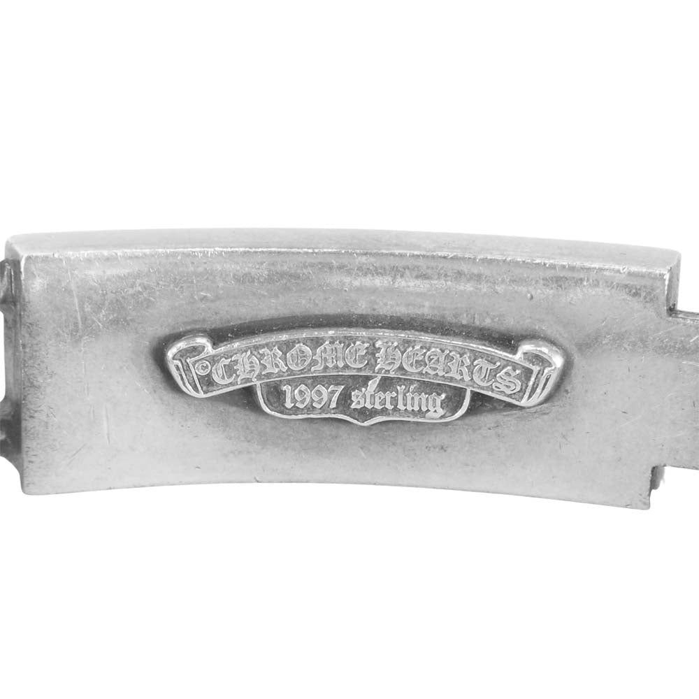 CHROME HEARTS クロムハーツ（原本無） ID FLORAL CRS ID フローラルクロス ID クラシックリンク ブレス 1ダイヤ シルバー系【中古】