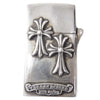 CHROME HEARTS クロムハーツ（原本無） LIGHTERZ V2 スモール CHクロス ナロー ジッポ ライター シルバー系【中古】