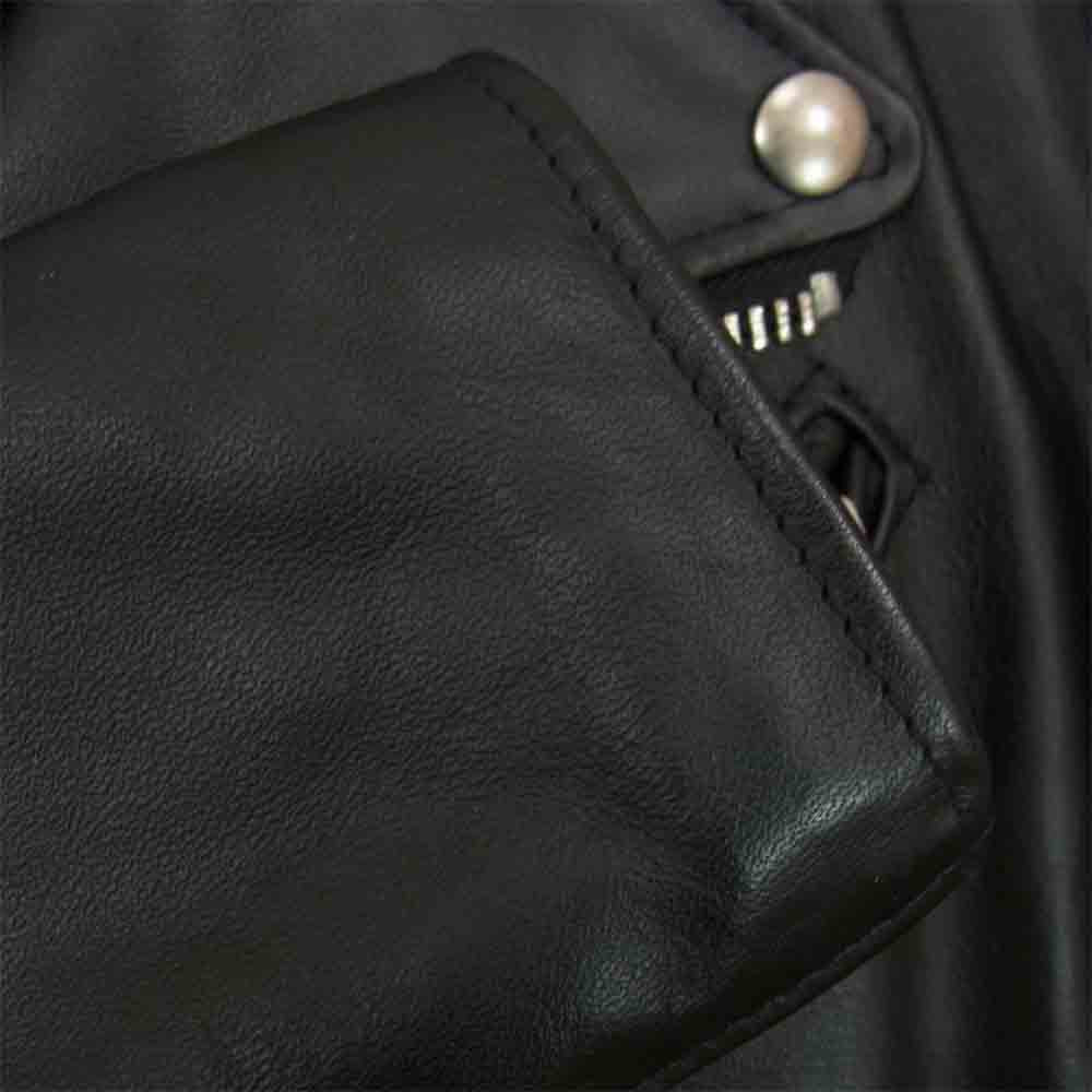 schott ショット 7164-09-36 613UST ワンスター ステアハイド ダブル ライダース ジャケット ブラック系 36【美品】【中古】