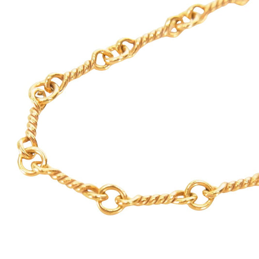 CHROME HEARTS クロムハーツ（原本有） 22K ツイスト ネックレス チェーン 16inch ゴールド系【中古】