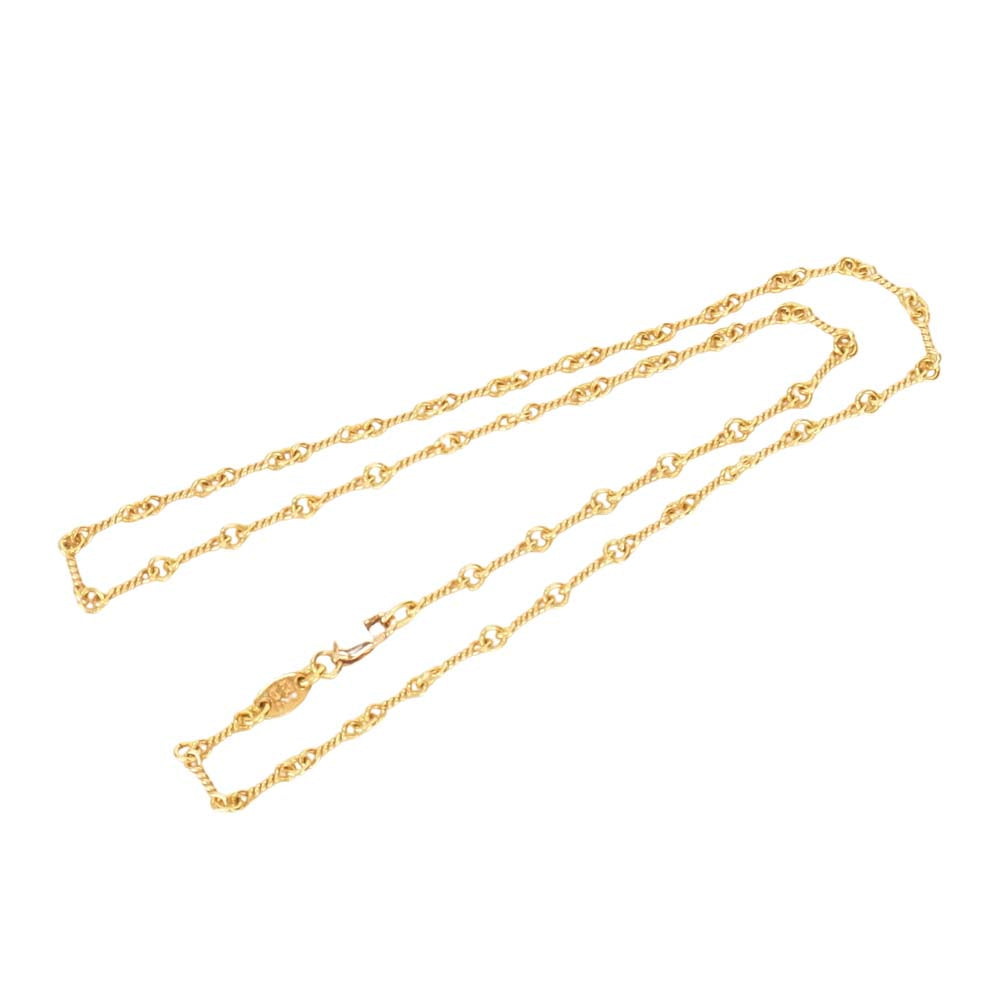 CHROME HEARTS クロムハーツ（原本有） 22K ツイスト ネックレス チェーン 16inch ゴールド系【中古】