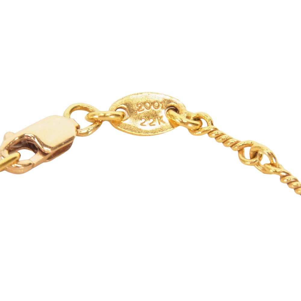 CHROME HEARTS クロムハーツ（原本有） 22K ツイスト ネックレス チェーン 16inch ゴールド系【中古】
