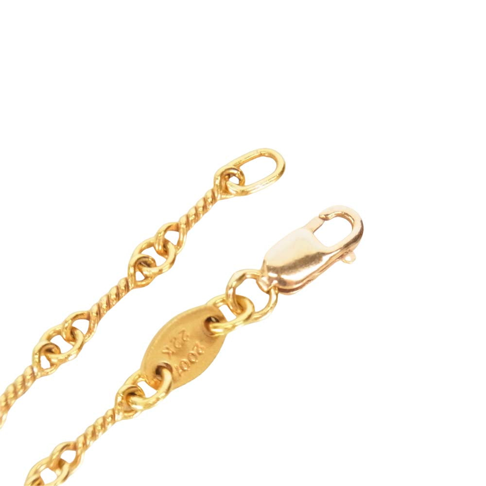 CHROME HEARTS クロムハーツ（原本有） 22K ツイスト ネックレス チェーン 16inch ゴールド系【中古】