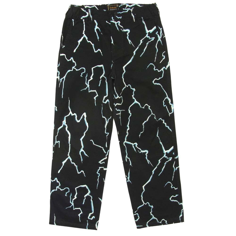 CUT RATE カットレイト CR-21SS013 THUNDER PATTERN TWILL WORK EASY PANTS イージー パンツ ブラック系 L【中古】