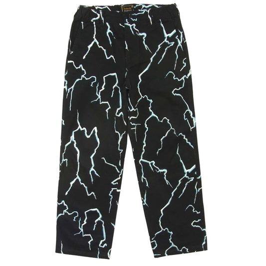 CUT RATE カットレイト CR-21SS013 THUNDER PATTERN TWILL WORK EASY PANTS イージー パンツ ブラック系 L【中古】