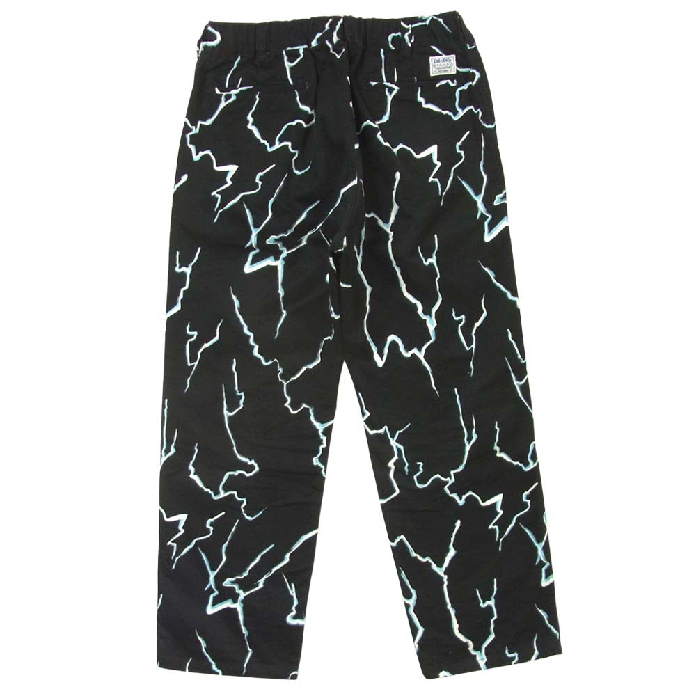 CUT RATE カットレイト CR-21SS013 THUNDER PATTERN TWILL WORK EASY PANTS イージー パンツ ブラック系 L【中古】