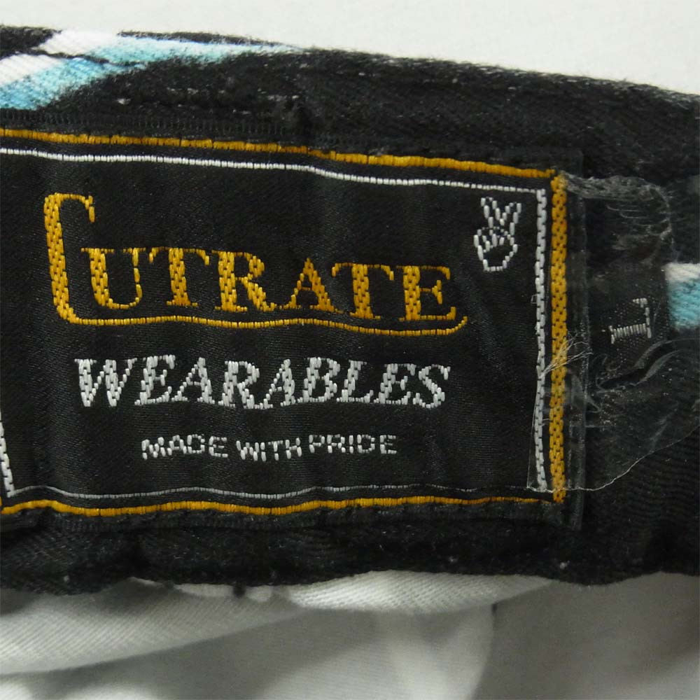 CUT RATE カットレイト CR-21SS013 THUNDER PATTERN TWILL WORK EASY PANTS イージー パンツ ブラック系 L【中古】