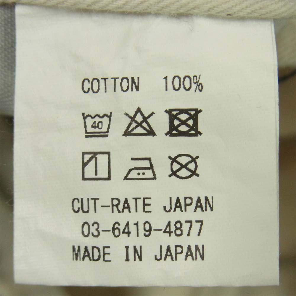 CUT RATE カットレイト CR-21SS013 THUNDER PATTERN TWILL WORK EASY PANTS イージー パンツ ブラック系 L【中古】