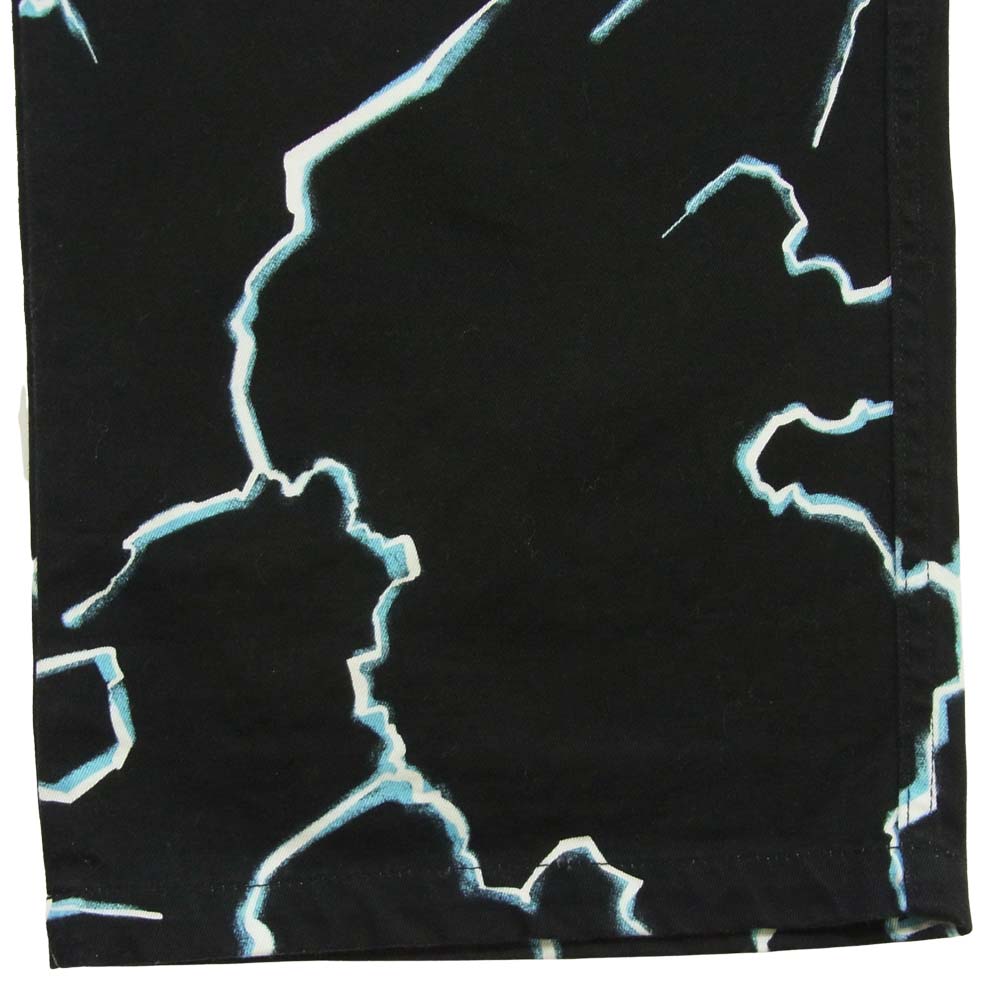 CUT RATE カットレイト CR-21SS013 THUNDER PATTERN TWILL WORK EASY PANTS イージー パンツ ブラック系 L【中古】