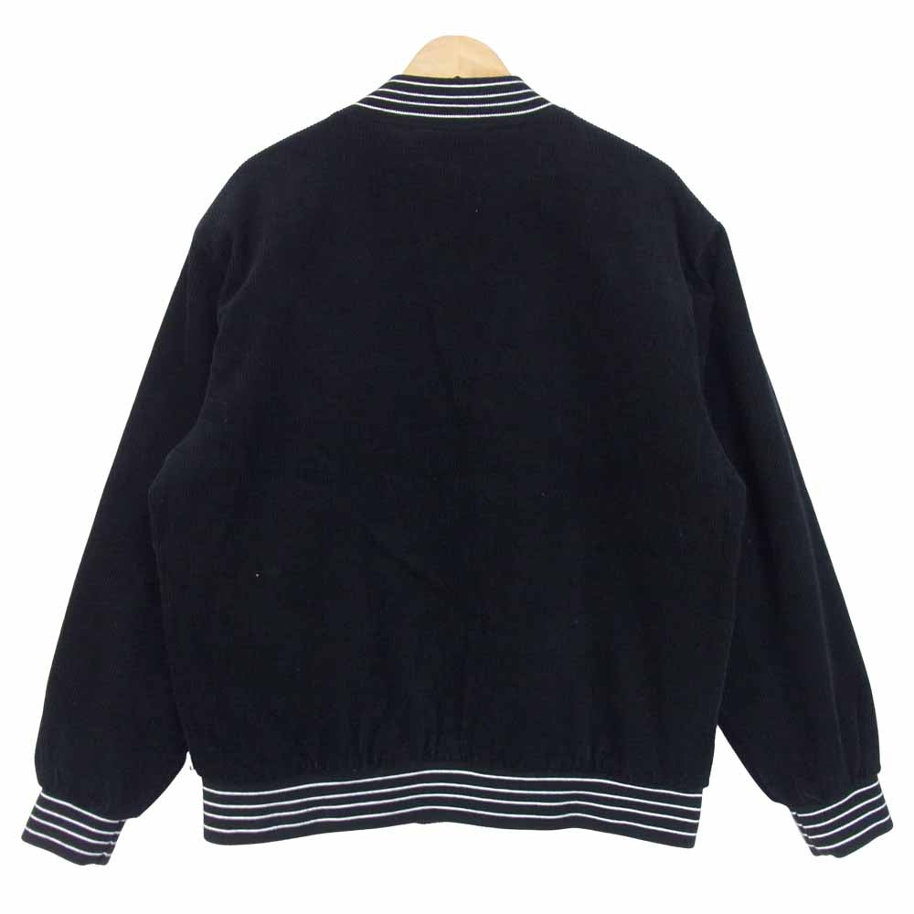 Supreme シュプリーム 18SS Old English Corduroy Varsity Jacket コーデュロイ バーシティ ジャケット ブラック系 M【中古】