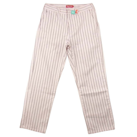 Supreme シュプリーム 21SS Work Pant Light Pink Stripe ストライプ ワーク パンツ ピンク系 30【極上美品】【中古】