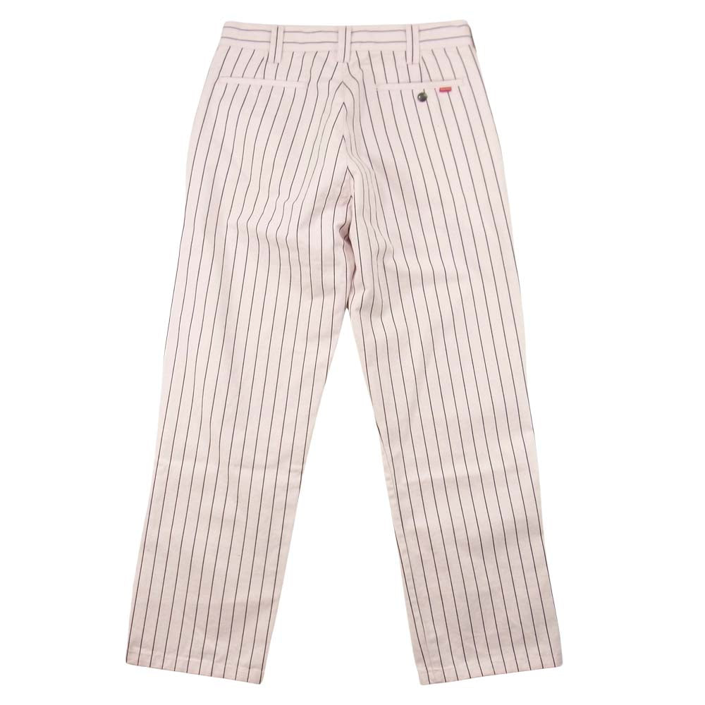Supreme シュプリーム 21SS Work Pant Light Pink Stripe ストライプ ワーク パンツ ピンク系 30【極上美品】【中古】