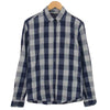 WOOLRICH ウールリッチ ブロック チェック ボタンダウン シャツ ブルー系 M【中古】
