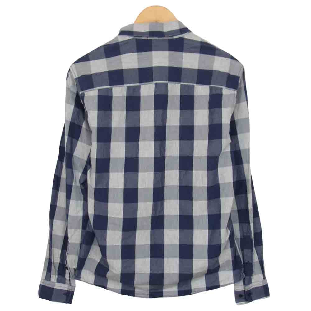 WOOLRICH ウールリッチ ブロック チェック ボタンダウン シャツ ブルー系 M【中古】