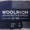 WOOLRICH ウールリッチ ブロック チェック ボタンダウン シャツ ブルー系 M【中古】