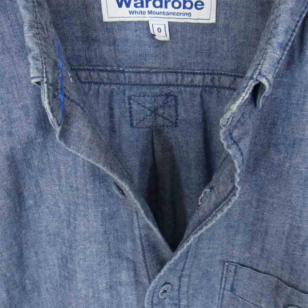 WHITE MOUNTAINEERING ホワイトマウンテニアリング ボタンダウン シャンブレー シャツ ブルー系【中古】