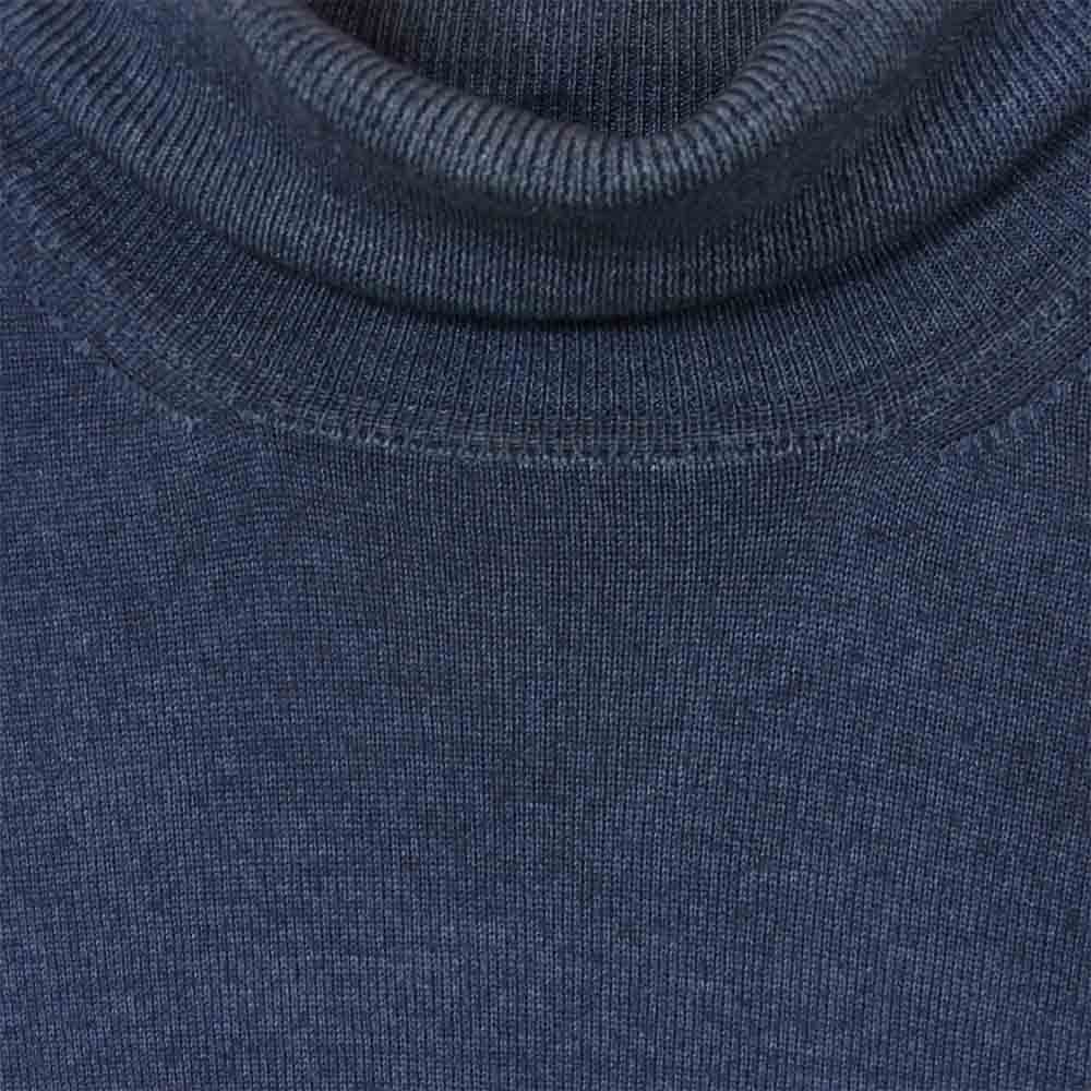 CRUCIANI クルチアーニ タートルネック ニット ウール イタリア製 インディゴブルー系 44【中古】