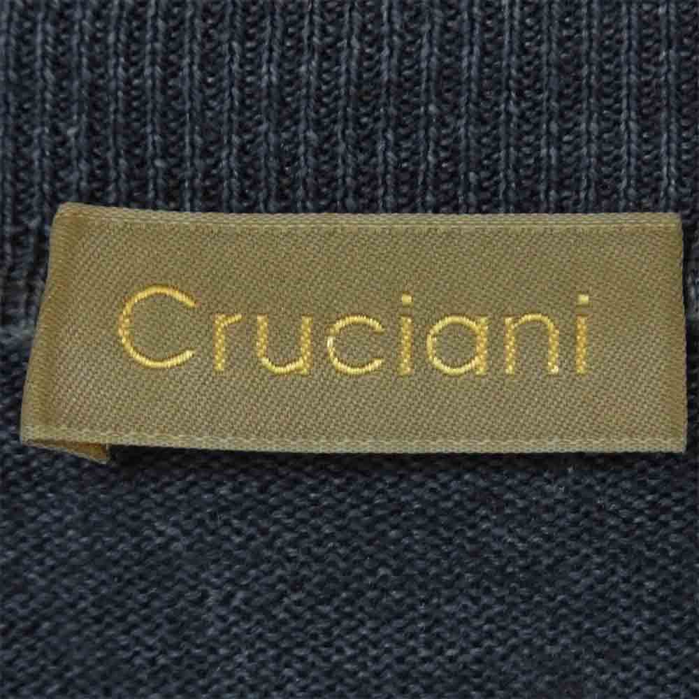 CRUCIANI クルチアーニ タートルネック ニット ウール イタリア製 インディゴブルー系 44【中古】