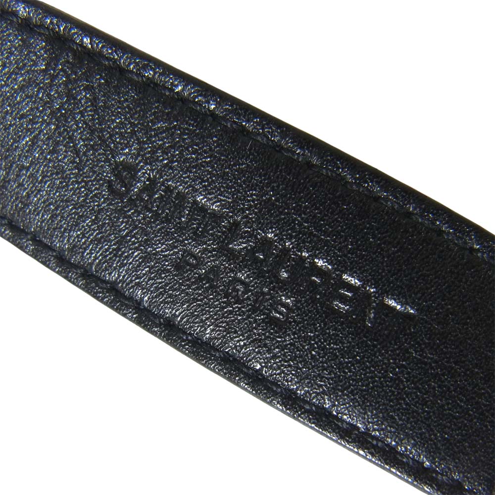 SAINT LAURENT サンローラン GRZ593332-85-1019 イタリア製 レザー ベルト ブラック系【極上美品】【中古】