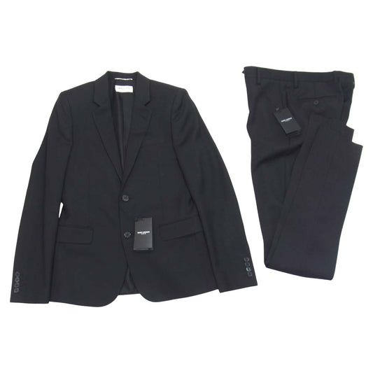 SAINT LAURENT サンローラン 16AW 353089 YM24N エディ期 シングル 2B セットアップ スーツ ブラック系 44【新古品】【未使用】【中古】