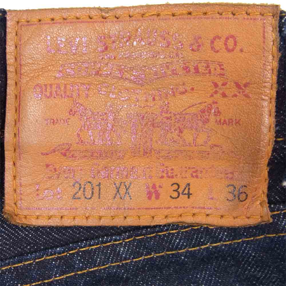Levi's リーバイス 201-0003 バレンシア製 201XX 革パッチ 刻印555 デニム パンツ インディゴブルー系 34【美品】【中古】