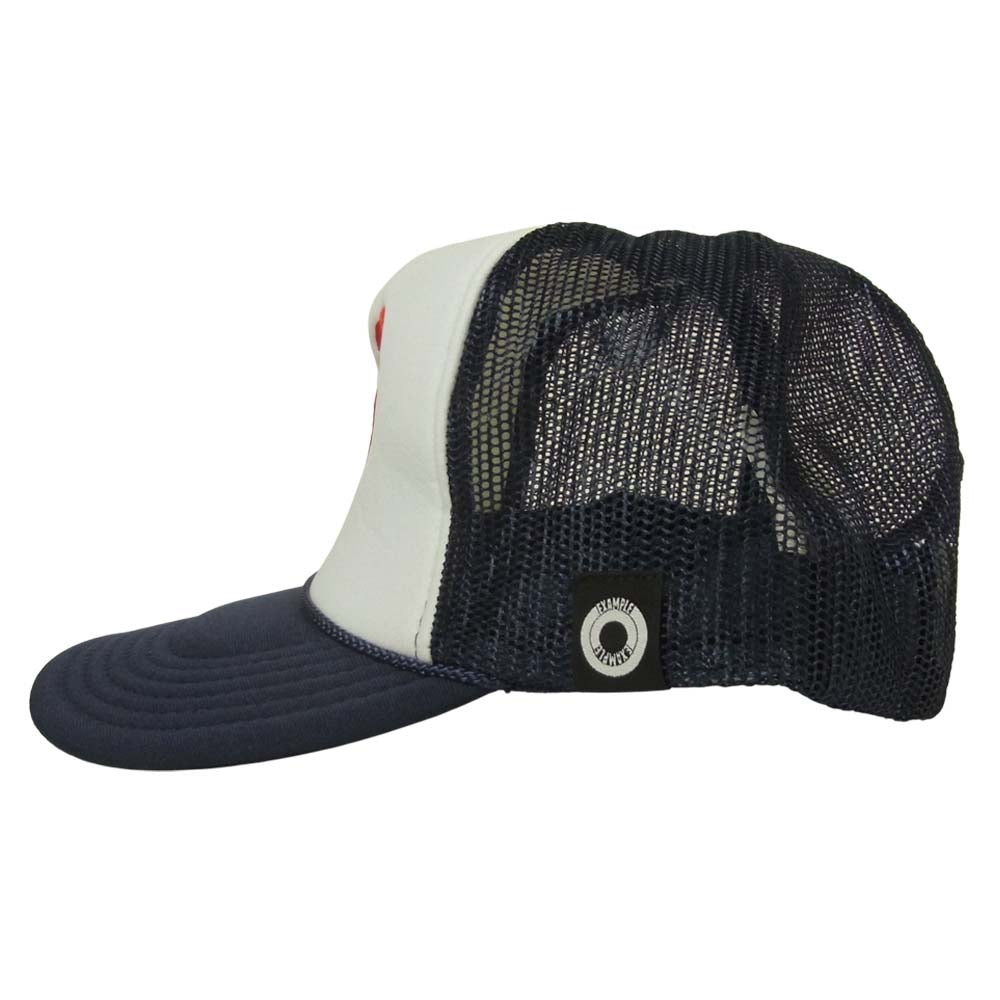 イグザンプル ブランド ロゴ メッシュ キャップ ポリエステル ナイロン 中国製 ネイビー系【美品】【中古】