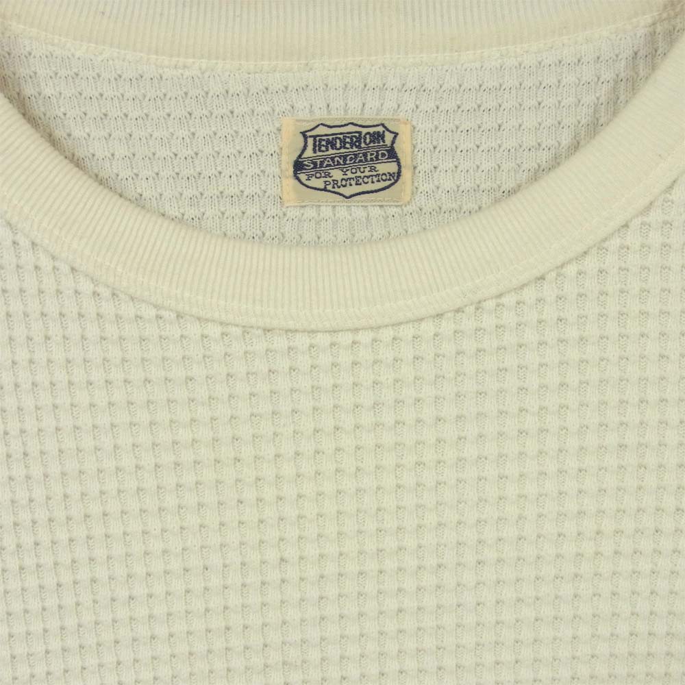 TENDERLOIN テンダーロイン T-WAFFLE ワッフル サーマル 長袖 Tシャツ コットン オフホワイト系 M【中古】