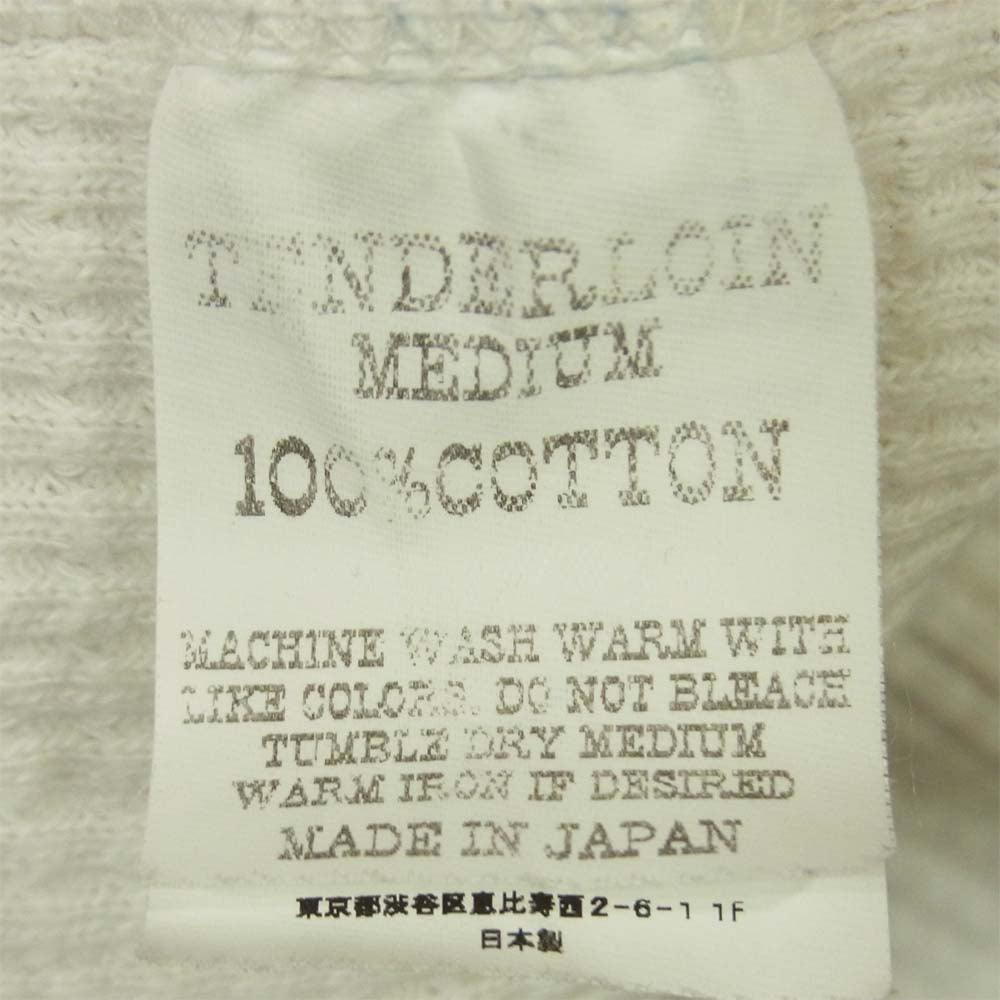 TENDERLOIN テンダーロイン T-WAFFLE ワッフル サーマル 長袖 Tシャツ コットン オフホワイト系 M【中古】
