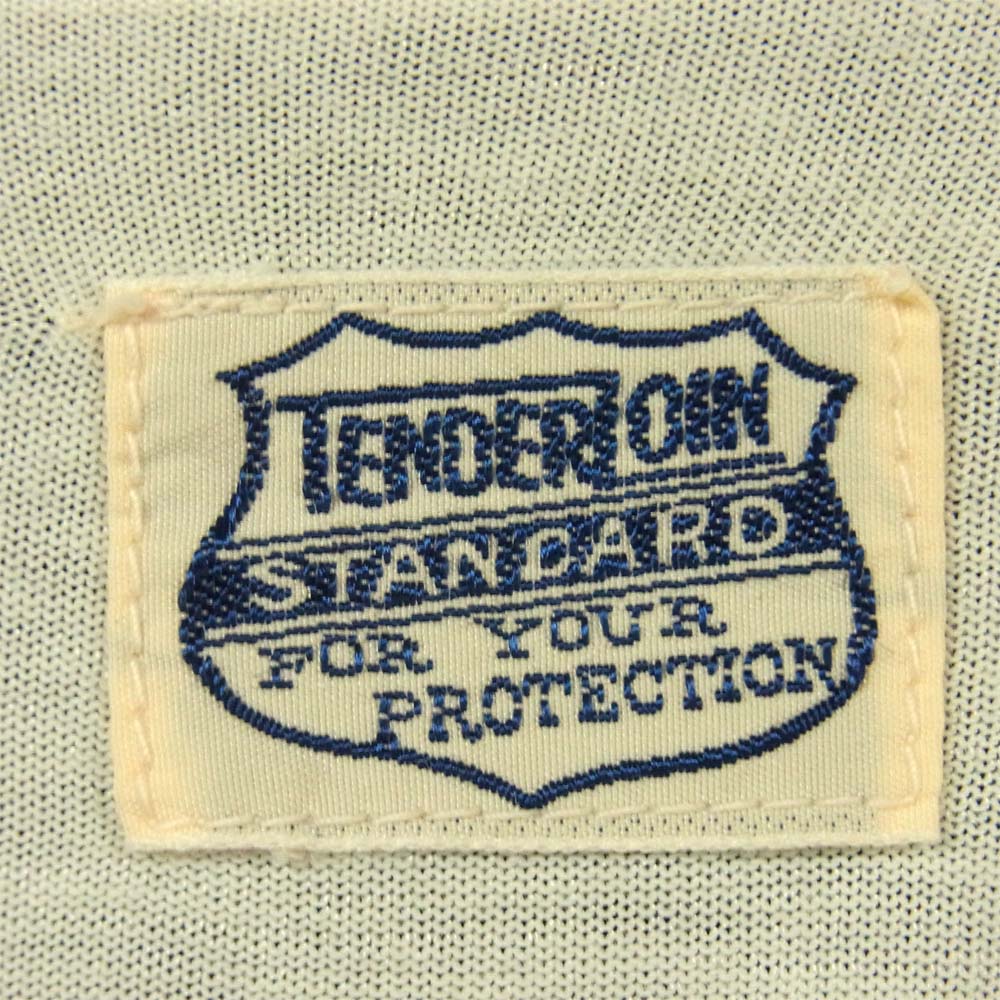 TENDERLOIN テンダーロイン T-FOOTBALL フットボール プリント 7分袖 Tシャツ オフホワイト系 M【中古】