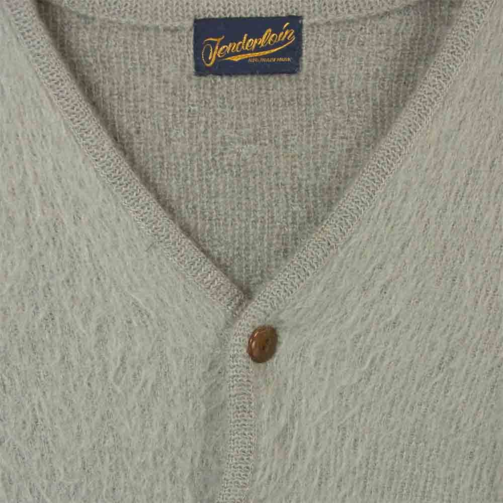 TENDERLOIN テンダーロイン T-MOHAIR CARDIGAN モヘア ウール カーディガン 日本製 グレー系 S【中古】