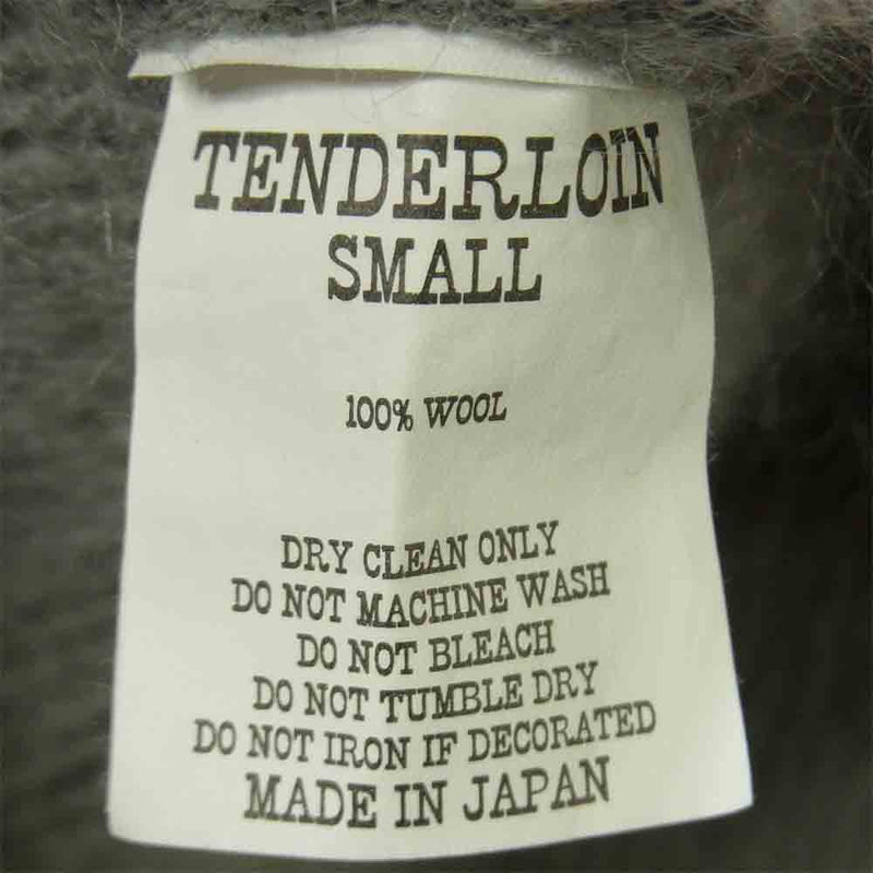 TENDERLOIN テンダーロイン T-MOHAIR CARDIGAN モヘア ウール カーディガン 日本製 グレー系 S【中古】