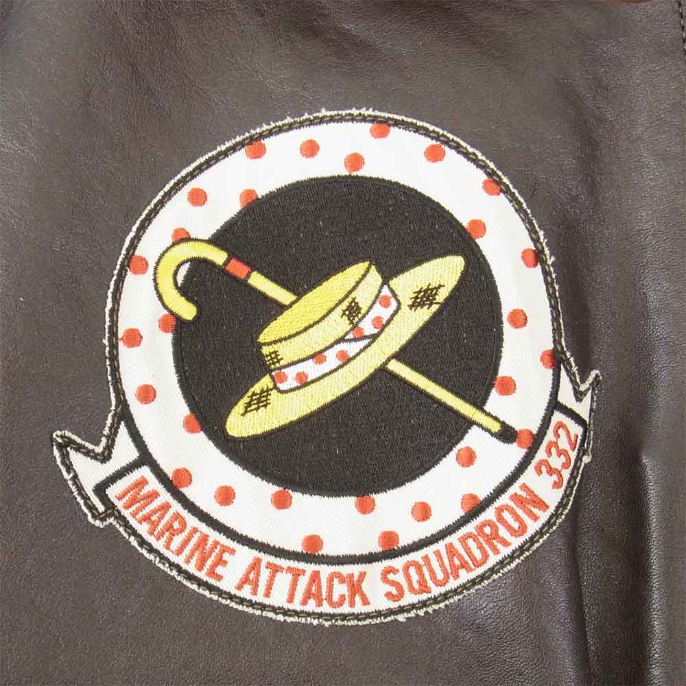 TOY'S McCOY トイズマッコイ AN-J-3A VMA332 POLKADOTS B.BUNNY G-1 フライトジャケット ダークブラウン系 40【美品】【中古】