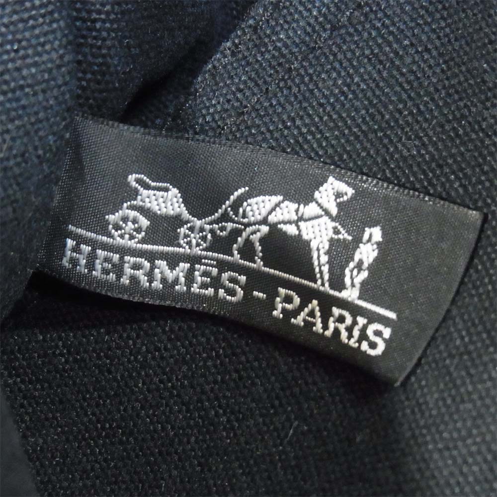 HERMES エルメス フールトゥ MM トート バッグ コットン フランス製 トートバッグ ブラック系【中古】