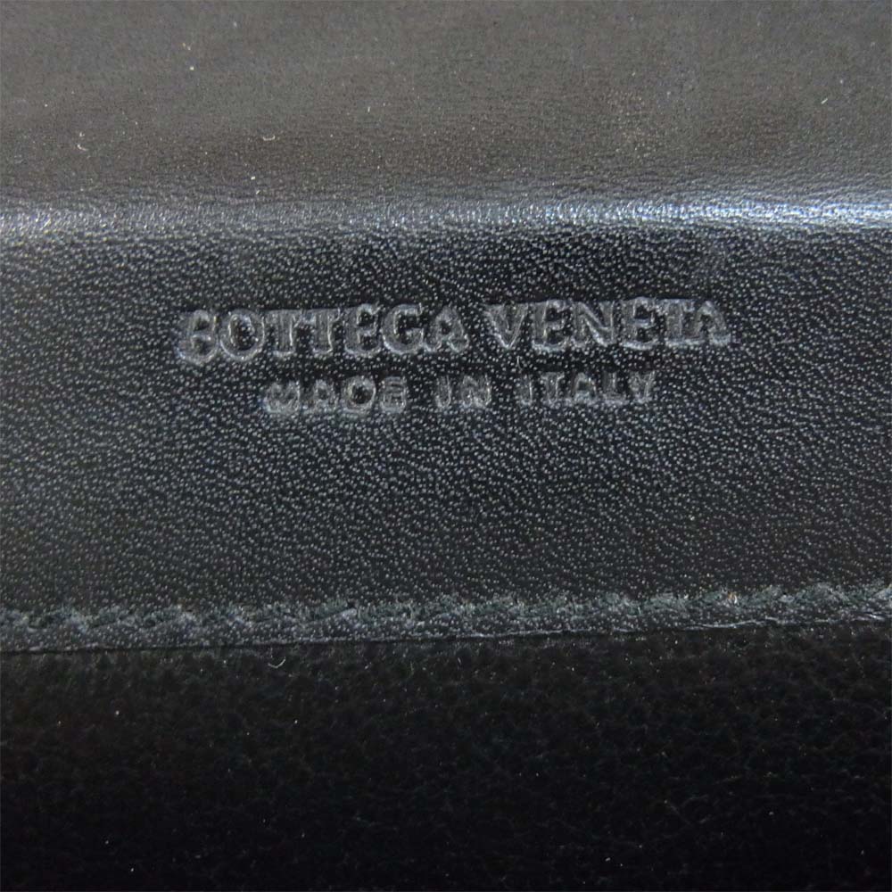 BOTTEGAVENETA ボッテガヴェネタ イントレチャート 2つ折 長財布 財布 イタリア製 ブラック系【中古】