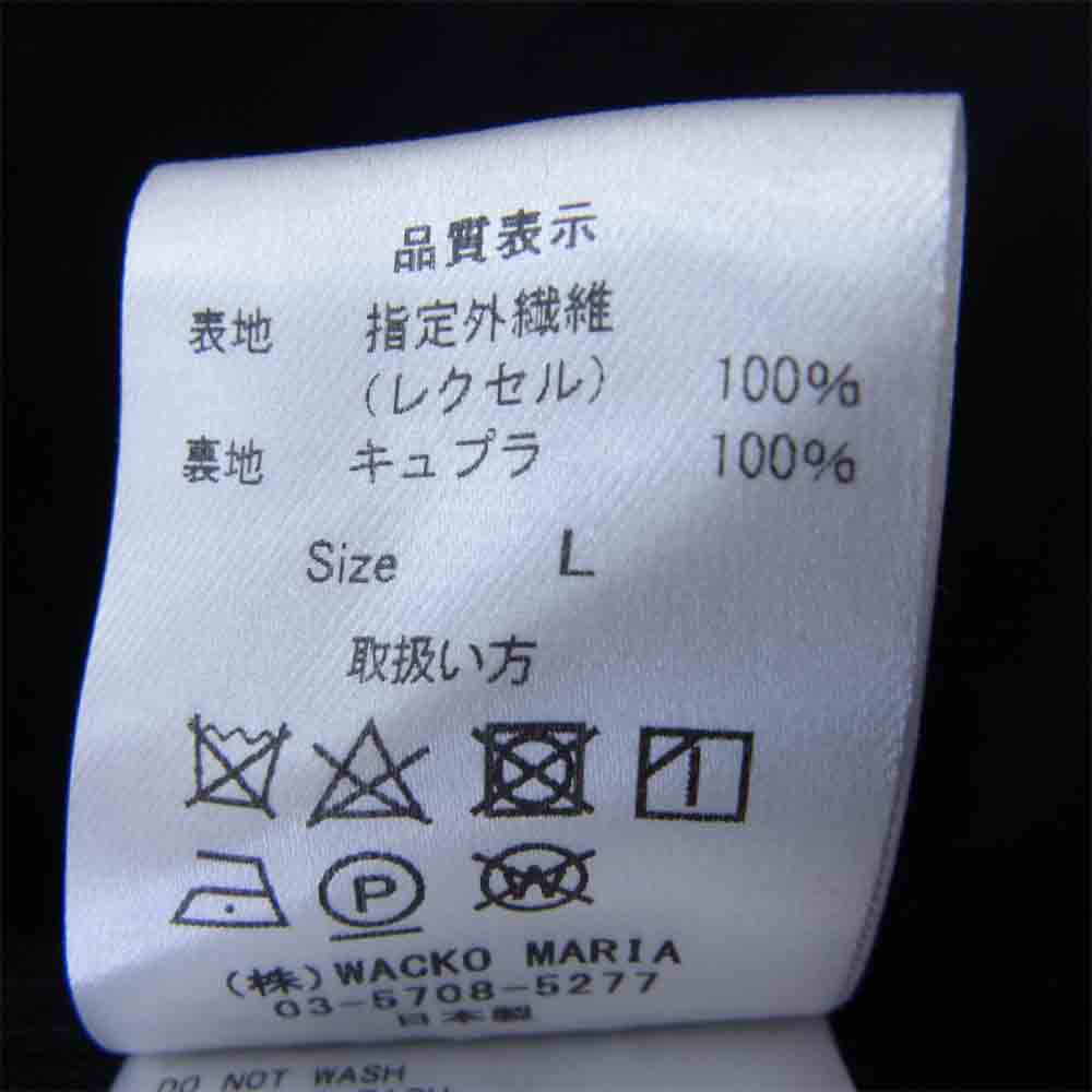 WACKO MARIA ワコマリア WESTERN SHIRTS スネーク刺繍 ウェスタンシャツ ブラック系 L【美品】【中古】